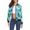 Women's All Over Print Bomber Jacket(Model H19)