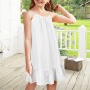 Custom Personalized Spaghetti Strap Ruffle Hem Girls Dress