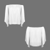 Custom Personalized Off Shoulder Trumpet Sleeve Blouse