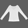 Custom Personalized Twist V Neck Long Sleeve Slim Fit Tops