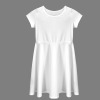 Custom Personalized Short Sleeve Flowy Hem Girls Dress