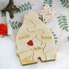 Wooden Bear Family Puzzle with 3 Names (Made In USA)