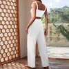 Custom Personalized Tie Shoulder Cami Top & Wide Leg Pants Set