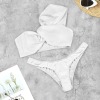 Custom Individualized Twist Ruched One Shoulder Bikini Top & Low Rise Thong Set