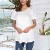 Custom Personalized Round Neck Pleated Short Sleeve T-Shirt