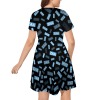 Short-Sleeved Crossover Dress