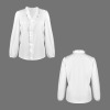 Custom Specialized Long Sleeve Ruffled Trim  V Neck Shirts