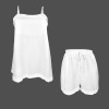 Custom Specialized Tassel Trim Backless Cami Top & Elastic Waist Shorts Set