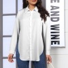 Custom Specialized Lapel Split Button Front Long Sleeve Shirt