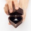 Personalized Heart Shaped Wooden Ring Box