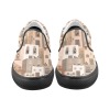 Slip-on Canvas Men's Shoes Model 019(Two Shoes With Different Printing)