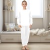 Girls' Round Neck  Long Sleeve Cozy Pajama Set