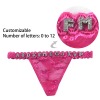 Custom Letter Heart Lace G-String (B) (Front Customizing) (Made In USA)