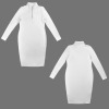 Custom Personalized Half Zip Long Sleeve Bodycon Dress
