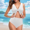 All-Over Print Women's Chest Bowknot Bikini Sets