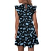 Round-Neck Ruffle-Hem Dress