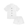 All-Over Print Girl's V-Neck Button Short Sleeve Pajama Set