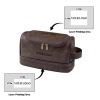 Dark Brown PU Toiletry Bag (Two Side Custom)（Made In USA）