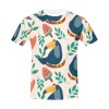 Men's All Over Print Crew Neck T-Shirt(T40-2) Collar solid color