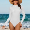 Women's Backless Long Sleeve One-Piece Swimsuit