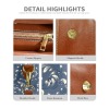 Multi-Function Leather Satchel-Brown (Model 1739)