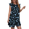Round-Neck Ruffle-Hem Dress