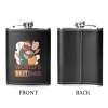8oz Black Leather Hip Flask