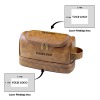 Yellow Brown PU Toiletry Bag (Two Side Custom)（Made In USA）