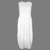 Custom Specialized Round Neck Sundress Pocket Maxi Dress