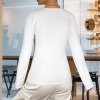 Custom Personalized Twist V Neck Long Sleeve Slim Fit Tops