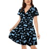 Short-Sleeved Crossover Dress