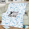 Custom Flannel Fleece Throw Blanket 60"x80"