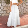 Custom Individualized Tie Front High Waist Frill Hem Maxi Skirt