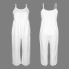 Custom Personalized Round Neck Pleated Cami Jumpsuit