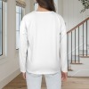 Custom Individualized V Neck Button Long Sleeve T-Shirt