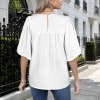 Custom Personalized Women's Bell Sleeve O Neck Babydoll Blouse