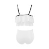 Women's High Waisted Double Ruffle Bikini Set