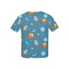 Kids' All Over Print T-Shirt with Solid Color Neck (Model T40)(Made In Queen)