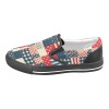 Slip-on Canvas Women's Shoes Model 019(Two Shoes With Different Printing)