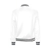 All-Over Print Women's Zip-Up Bomber Jacket with Striped Ribbed Trim