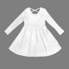 Custom Personalized Long Sleeve Cross Back Girls Dress