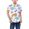 Kid's All Over Print Short Sleeve Shirt With Chest Pocket Model T59