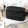 Black PU Toiletry Bag (Two Side Custom)（Made In USA）