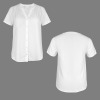 Custom Personalized V-Neck Button Short Sleeve Blouse Tops