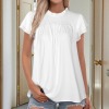 Custom Specialized Round Neck Ruffle Sleeve Blouse Top