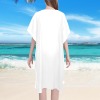 All-Over Print Mid-Length Side Slits Chiffon Beach Covers Up