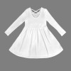 Custom Personalized Long Sleeve Cross Back Girls Dress