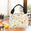 Portable Lunch Bag-Black Handle-Aluminum foil Inside (1742)