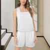 Custom Specialized Women's Sleeveless Square Neck Pocket Pajama Sets