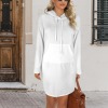 Custom Personalized Women's Drawstring Pocket Hooded Dress